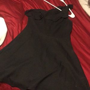 Banana republic black one shoulder dress